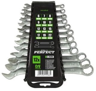 Klucze płasko-oczkowe polerowane
 6 - 22 mm , 12 el. STALCO PERFECT
 S-76784