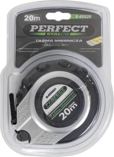 Taśma miernicza
13mm x 20 m STALCO PERFECT
S-65520 Taśma miernicza
13mm x 20 m STALCO PERFECT
S-65520