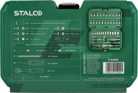 Zestaw kluczy nasadowych 48 elementów S-54015
STALCO Zestaw kluczy nasadowych 48 elementów S-54015
STALCO