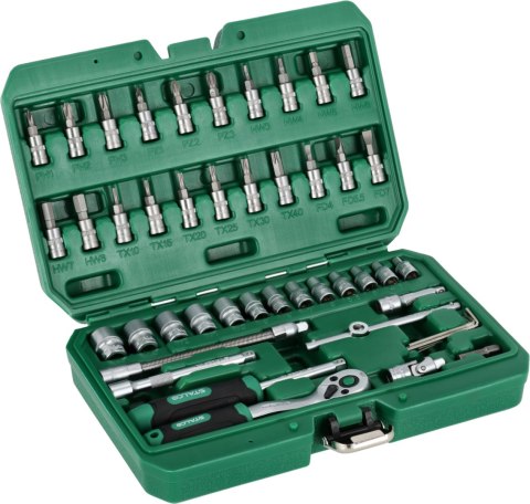 Zestaw kluczy nasadowych 48 elementów S-54020
STALCO
S-54020 Zestaw kluczy nasadowych 48 elementów S-54020
STALCO
S-54020
