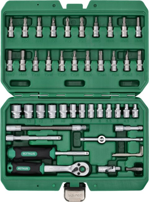 Zestaw kluczy nasadowych 48 elementów S-54020
STALCO
S-54020 Zestaw kluczy nasadowych 48 elementów S-54020
STALCO
S-54020