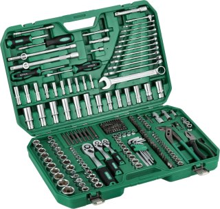Zestaw kluczy nasadowych i narzędzi , opakowanie BMC, 237 elementów , 1/4'' 3/8'' 1/2'', "STALCO" S-54018
 STALCO
 S-5