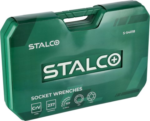 Zestaw kluczy nasadowych i narzędzi , opakowanie BMC, 237 elementów , 1/4'' 3/8'' 1/2'', "STALCO" S-54018
STALCO
S-5 Zestaw kluczy nasadowych i narzędzi , opakowanie BMC, 237 elementów , 1/4'' 3/8'' 1/2'', "STALCO" S-54018
STALCO
S-5