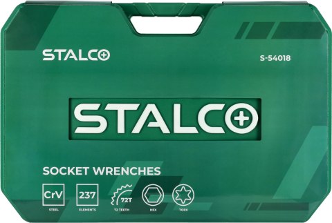 Zestaw kluczy nasadowych i narzędzi , opakowanie BMC, 237 elementów , 1/4'' 3/8'' 1/2'', "STALCO" S-54018
STALCO
S-5 Zestaw kluczy nasadowych i narzędzi , opakowanie BMC, 237 elementów , 1/4'' 3/8'' 1/2'', "STALCO" S-54018
STALCO
S-5