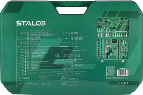 Zestaw kluczy nasadowych i narzędzi , opakowanie BMC, 237 elementów , 1/4'' 3/8'' 1/2'', "STALCO" S-54018
STALCO
S-5 Zestaw kluczy nasadowych i narzędzi , opakowanie BMC, 237 elementów , 1/4'' 3/8'' 1/2'', "STALCO" S-54018
STALCO
S-5