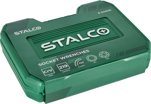 Zestaw kluczy nasadowych i płasko oczkowych, 219 elementów S-54005
STALCO
S-54005 Zestaw kluczy nasadowych i płasko oczkowych, 219 elementów S-54005
STALCO
S-54005