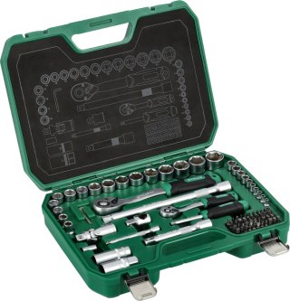 Zestaw kluczy nasadowych , opakowanie BMC, 84 elementów , 1/2'' , 1/4'', "STALCO" S-54014
 STALCO
 S-54014