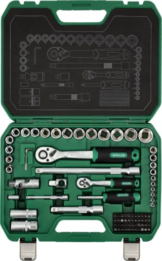 Zestaw kluczy nasadowych , opakowanie BMC, 84 elementów , 1/2'' , 1/4'', "STALCO" S-54014
 STALCO
 S-54014