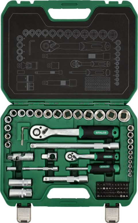 Zestaw kluczy nasadowych , opakowanie BMC, 84 elementów , 1/2'' , 1/4'', "STALCO" S-54014
STALCO
S-54014 Zestaw kluczy nasadowych , opakowanie BMC, 84 elementów , 1/2'' , 1/4'', "STALCO" S-54014
STALCO
S-54014