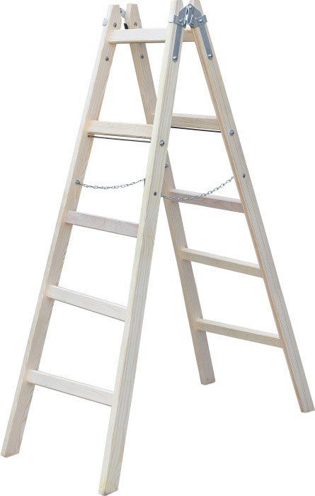 Drabina malarska dwustronna 2x9 stopni drewniana STALCO S-40603 Drabina malarska dwustronna 2x9 stopni drewniana STALCO S-40603