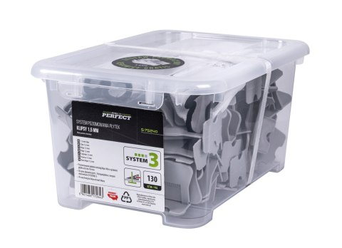 Klipsy 1,5mm do systemu No 3 opakowanie box 130szt. STALCO PERFECT S-75240 Klipsy 1,5mm do systemu No 3 opakowanie box 130szt. STALCO PERFECT S-75240