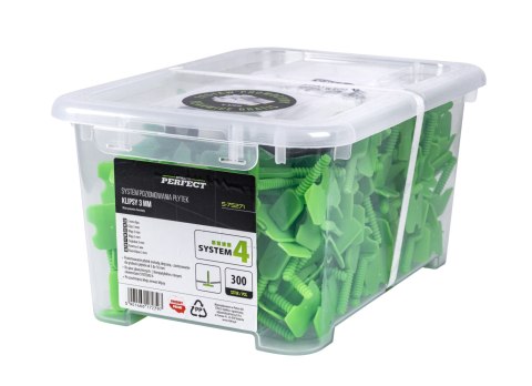 Klipsy 3mm do systemu No 4 opakowanie box 300szt. STALCO PERFECT S-75271 Klipsy 3mm do systemu No 4 opakowanie box 300szt. STALCO PERFECT S-75271