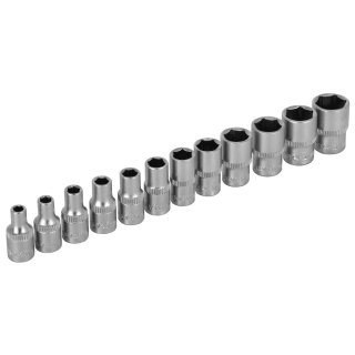 Zestaw nasadek 1/4" na listwie 12 el.