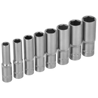 Zestaw nasadek głębokich 1/4" na listwie 8 szt.