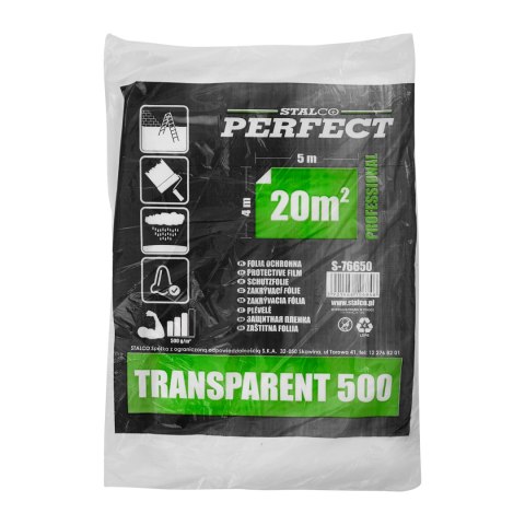 Folia ochronna 4x5m extra mocna (500g) STALCO S-47640 Folia ochronna 4x5m extra mocna (500g) STALCO S-47640