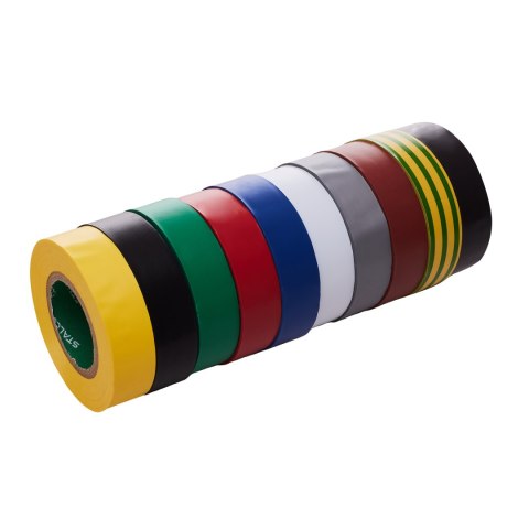 Taśma izolacyjna 19mm x 20m mix kolorów STALCO S-38740 Taśma izolacyjna 19mm x 20m mix kolorów STALCO S-38740