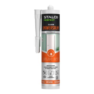 Silikon uniwersalny neutralny biały 280ml STALCO PERFECT S-64827