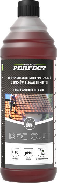 Środek do czyszczenia smolistych zanieczyszczeń z dachów, elewacji i kostki Środek do czyszczenia smolistych zanieczyszczeń z dachów, elewacji i kostki