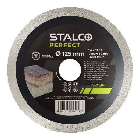 Tarcza diamentowa 180mm ciągła STALCO PERFECT S-71963 Tarcza diamentowa 180mm ciągła STALCO PERFECT S-71963