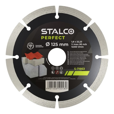 Tarcza diamentowa segmentowa 180mm STALCO PERFECT S-71955 Tarcza diamentowa segmentowa 180mm STALCO PERFECT S-71955