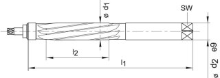 BECK Rozwiertak reczny DIN859 HSS, 13,0mm BECK