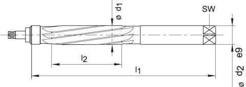 BECK Rozwiertak reczny DIN859 HSS, 25,0mm BECK