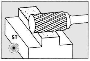 PFERD Frez trzpieniowy cylindr,z uzeb.czolowym 1020, 3PLUS 6mm 10x20mm ze stopow tward. Pferd