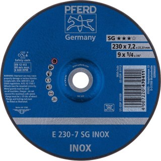 PFERD Tarcza scierna do obr. zgrubnej, odsadzona do V2A A30NSG 125x7,2mm PFERD