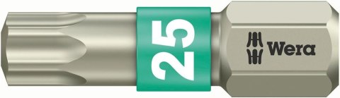 Wera Bit nierdzewny 1/4" DIN3126C6,3, do srub z gniazdem Torx 25x25mm Wera