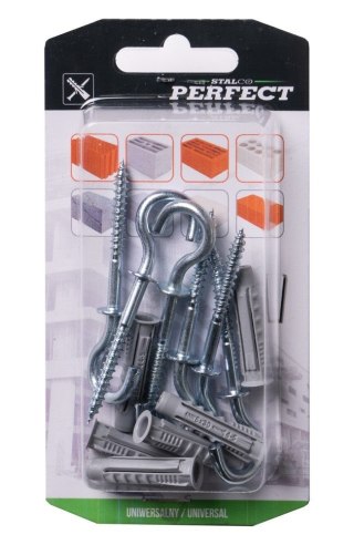 Kołek rozporowy uniwersalny z hakiem sufitowym BRXHS-8/4.5X46 nylon blister (5) 1/12/72 STALCO PERFECT BRXHS084546