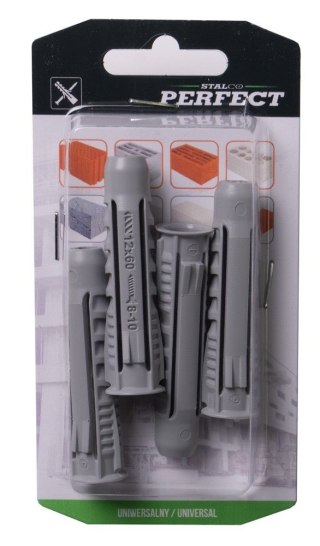 Koszulka kołka rozporowego uniwersalnego nylon BRX-12x60 blister (4) 1/12/72 STALCO PERFECT BRX12060