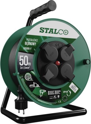 Przedłużacz bębnowy warstwowy PROFESSIONAL 50m, 16A,3x1,5mm STALCO S-46607