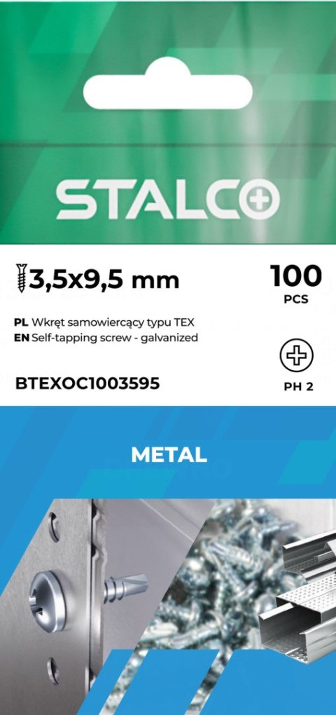 Wkręt samowiercący typu TEX BTEXOC Wkręt samowiercący typu TEX BTEXOC