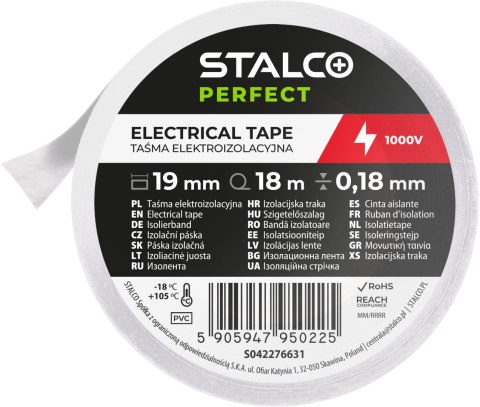 Biały PVC 0,18 mm x 19 mm x 18 m Biały PVC 0,18 mm x 19 mm x 18 m