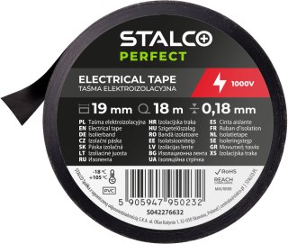 Czarny PVC 0,18 mm x 19 mm x 18 m