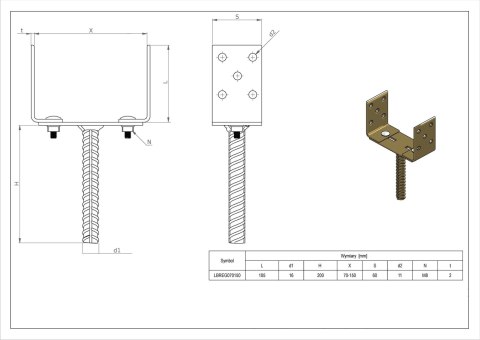 LBREG - Regulowany - 70-150x65x105mm ; 200mm ; regulowany LBREG - Regulowany LBREG - Regulowany - 70-150x65x105mm ; 200mm ; regulowany LBREG - Regulowany