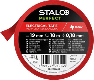 PVC 0,18 mm x 19 mm x 18 m czerwony