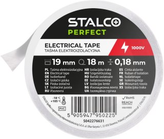 Taśma izolacyjna PVC 0,18mm x 19mm x 18m biały (10) STALCO PERFECT S042276631