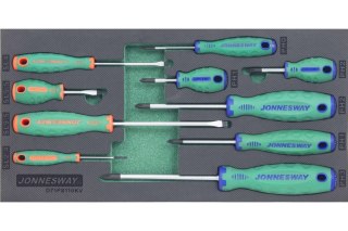 Jonnesway Zestaw 10szt. wkrętaków we wkładce EVA D71PS110KV