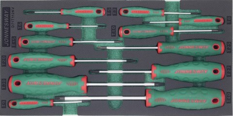Jonnesway Zestaw 12szt. wkrętaków TORX we wkładce EVA D71T112KV Jonnesway Zestaw 12szt. wkrętaków TORX we wkładce EVA D71T112KV