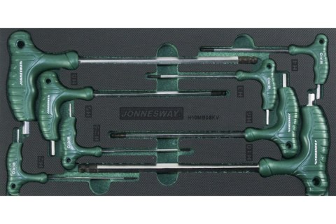 Jonnesway Zestaw 8szt. kluczy wpustowych ampulowych z uchwytem we wkładce EVA H10MB08KV Jonnesway Zestaw 8szt. kluczy wpustowych ampulowych z uchwytem we wkładce EVA H10MB08KV