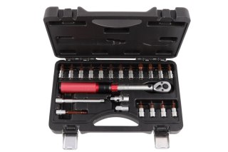 Quatros Klucz dynamometryczny 2-15Nm z zestawem bitów 1/4" QS59002