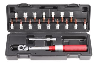 Quatros Klucz dynamometryczny 3-20Nm z zestawem bitów 1/4" QS59003