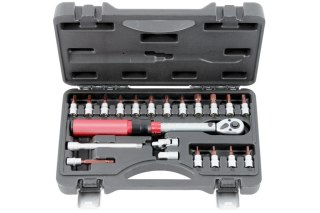 Quatros Klucz dynamometryczny 5-25Nm z zestawem bitów 1/4" QS59001