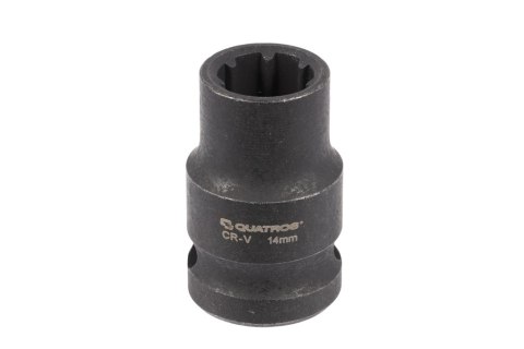 Quatros Nasadka 1/2" 14mm 7-kątna do zacisków hamulcowych QS70014 Quatros Nasadka 1/2" 14mm 7-kątna do zacisków hamulcowych QS70014