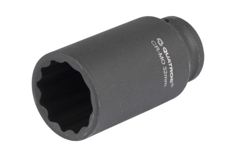 Quatros Nasadka udarowa długa 1/2" 12-kątna 32mm QS54360 Quatros Nasadka udarowa długa 1/2" 12-kątna 32mm QS54360