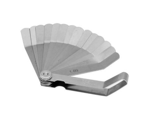 Quatros Szczelinomierz wygięty 16 listków 0.05-1.00mm QS15518 Quatros Szczelinomierz wygięty 16 listków 0.05-1.00mm QS15518