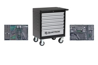 Quatros Wózek 6-szufladowy QS17062 z zestawem 124szt. narzędzi QS17062-124SP