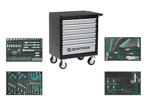 Quatros Wózek 6-szufladowy QS17062 z zestawem 188szt. narzędzi QS17062-188SV Quatros Wózek 6-szufladowy QS17062 z zestawem 188szt. narzędzi QS17062-188SV