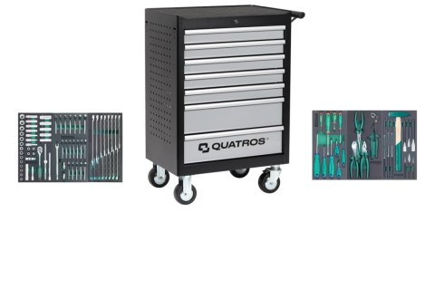 Quatros Wózek 7-szufladowy QS17072 z zestawem 120szt. narzędzi QS17072-120KV Quatros Wózek 7-szufladowy QS17072 z zestawem 120szt. narzędzi QS17072-120KV